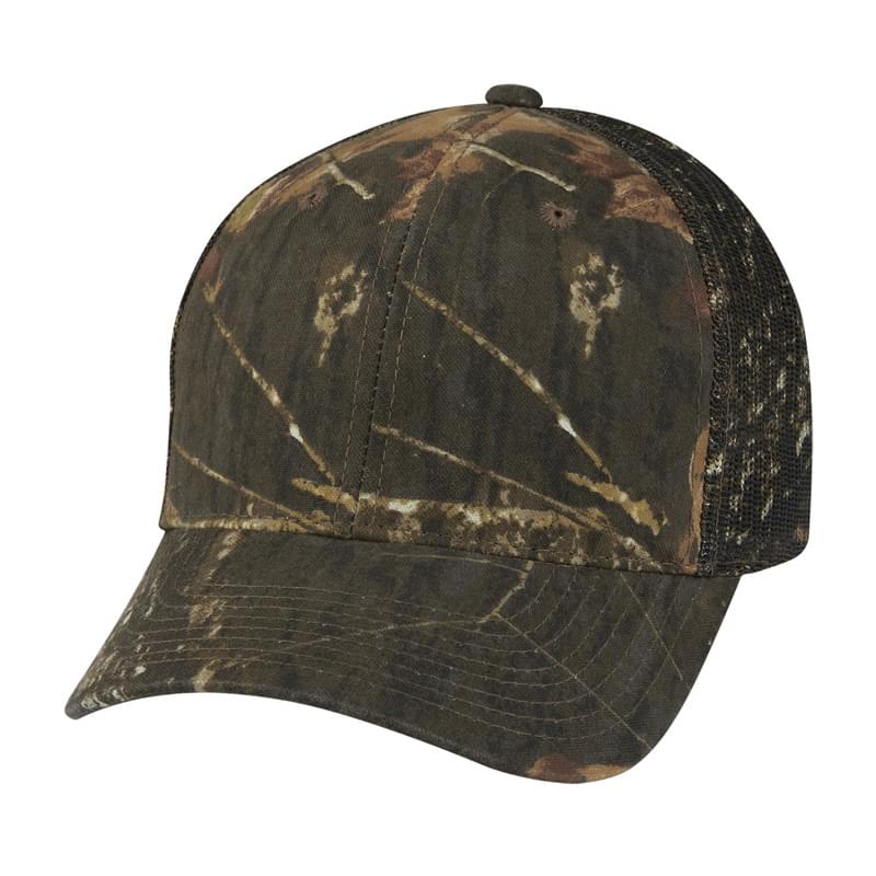 Realtree ™ And Mossy Oak ® Hunter ’s Retreat Mesh Back Camouflage Cap