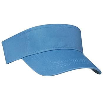 Cotton Twill Visor - 100% Cotton Twill | Double Layer Cotton Twill Sweatband | Pro-Stitching On Front Pre-Curved Visor | Adjustable Self-Material Strap With VelcroÂ® Closure