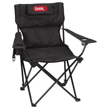 Premium Reclining Chair - This Premium Reclining Sports Chair provides the durability you need with a steel frame that can hold up to 400lbs, and the added comfort of a padded design with three (3) adjustable reclining positions and a removable pillow. Includes a mesh cup holder,