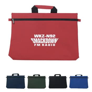 Document Bag - Made Of 600D Polyester | Padded Web Carrying Handle | Zippered Closure | Spot Clean/Air Dry