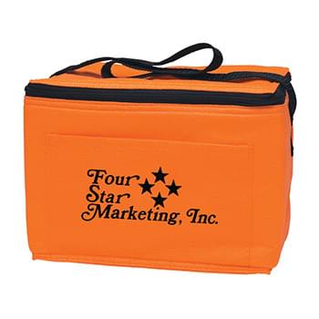 Non-Woven Insulated Six Pack Kooler Bag - Made Of 80 Gram Non-Woven, Coated Water-Resistant Polypropylene | Insulated To Keep In The Cold | Front Pocket | 20" Strap | Compact, About The Size Of A Six Pack | PEVA Lining | Spot Clean/Air Dry
