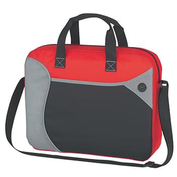 Wave Briefcase/Messenger Bag - Made Of Combo: 80 Gram Non-Woven, Coated Water-Resistant Polypropylene/600D Polyester | Spot Clean/Air Dry | Front Pocket With Pen/Calculator Compartments Inside | Built-In Slot For Ear Buds | Zippered Main Compartment | Adjustable Shoulder Strap And Web Carrying Handles