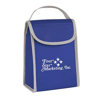 Non-Woven Folding Identification Lunch Bag - Made Of 80 Gram Non-Woven, Coated Water-Resistant Polypropylene | Front Top Pocket | Web Carrying Handle | ID Holder | Foil Laminated PE Foam Insulation | Spot Clean/Air Dry