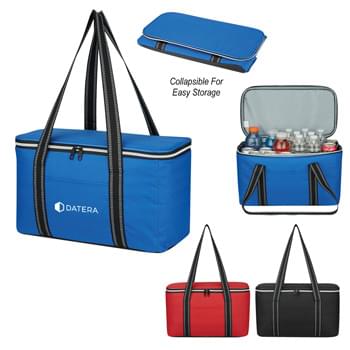 Bring-It-All Utility Kooler Bag - Made Of 600D Polyester | PEVA Lining | Collapses For Easy Storage | Double Zippered Main Compartment | Front Pocket | 33" Carrying Handles | Spot Clean/Air Dry