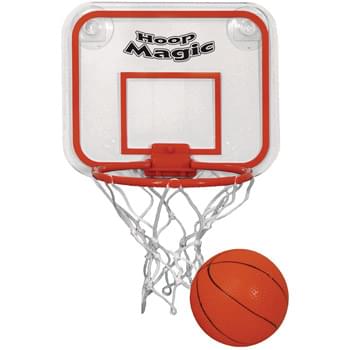 Mini Basketball & Hoop Set - Each Set Includes Pre-Assembled Backboard And Hoop | PVC Basketball And Suction Cups For Mounting