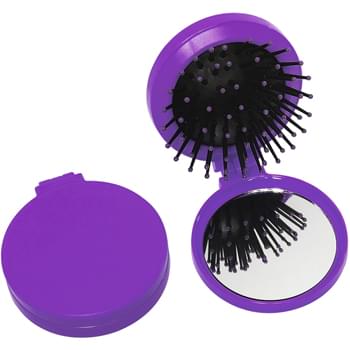 2 In 1 Kit - High Impact Plastic With Shatter-Resistant, High Quality Mirror | Hair Brush