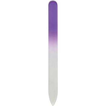 Glass Nail File In Sleeve - Shape And Smooth Nail Edges | White/Clear Protective Sleeve