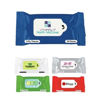 Tissue Packet - Contains 20 Tissues | Fits In Your Pocket Or Purse