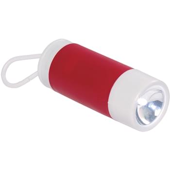 Dog Bag Dispenser With Flashlight - CLOSEOUT! Please call to confirm inventory available prior to placing your order!<br />Extra Bright White LED Light | Twist Action Turns On/Off   | Refillable Barrel Holds 25 Disposable Bags   | Attaches To Leash, Belt Loop, Etc.   | Button Cell Batteries Included