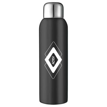 Guzzle 28-oz. Stainless Sports Bottle - Single-wall construction. Stainless steel screw-on lid. Hand wash only. Follow any included care guidelines.