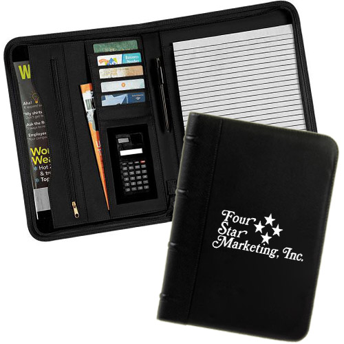 Zippered Calculator Padfolio