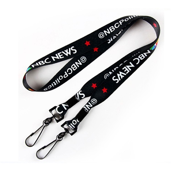 3/4 inch Double Ended Dye Sublimation Lanyards