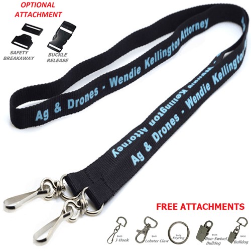 1/2 inch Double Ended Polyester Lanyards