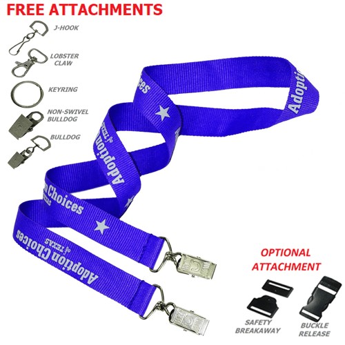 3/4 inch Double Ended Polyester Lanyards