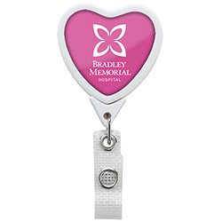 Anti-Microbial Jumbo Heart Badge Reel