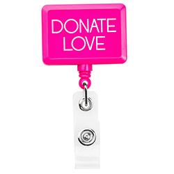 Hot Pink Jumbo Rectangle Badge Reel