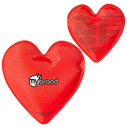 Heart Shaped Nylon Covered Hot/Cold Gel Pack