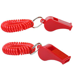 Whistle Key Chain With Coil
