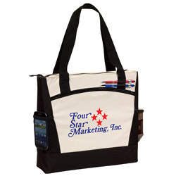 Travelstar Mesh Pocket Tote Bags w/Zipper Closure