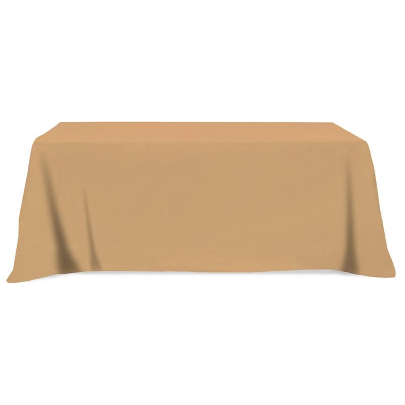 Flat Poly/Cotton 4-sided Table Cover - fits 8' standard table