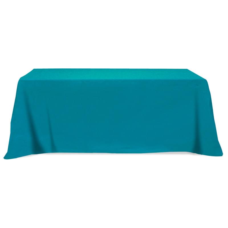 Flat Poly/Cotton 4-sided Table Cover - fits 8' standard table