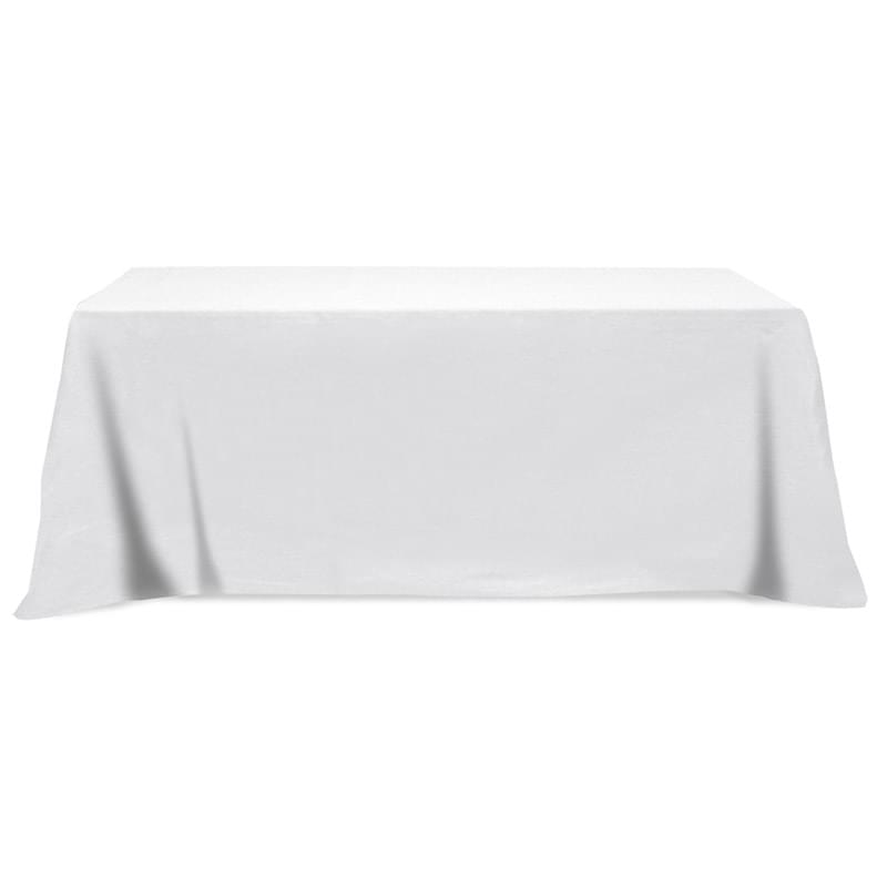 Flat Poly/Cotton 4-sided Table Cover - fits 8' standard table