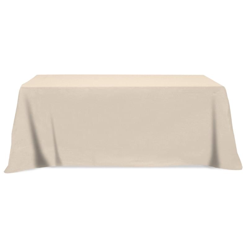 Flat Poly/Cotton 4-sided Table Cover - fits 8' standard table