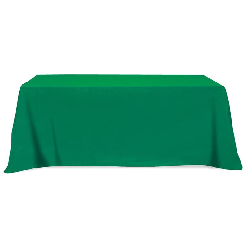 Flat Poly/Cotton 4-sided Table Cover - fits 8' standard table