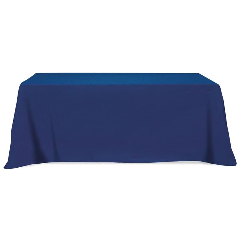 Flat Poly/Cotton 4-sided Table Cover - fits 8' standard table