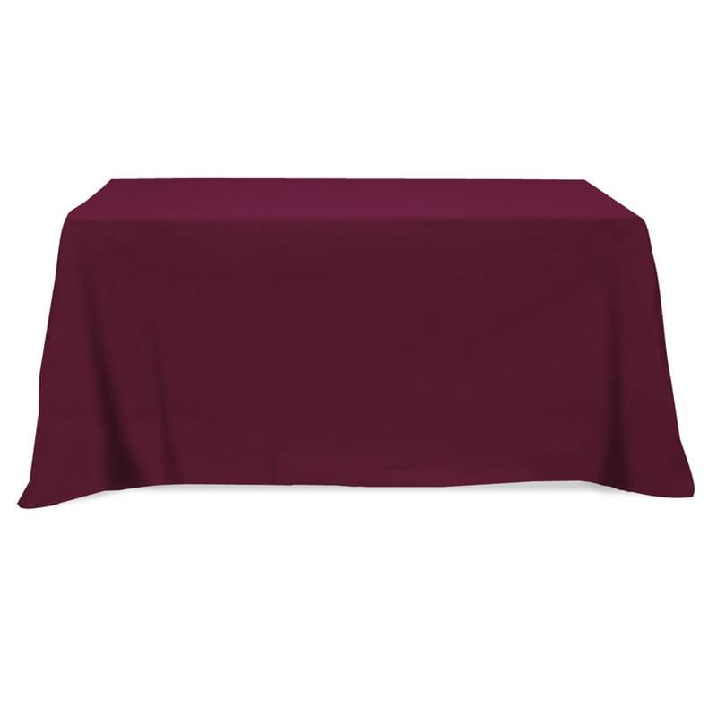 Flat Poly/Cotton 3-sided Table Cover - fits 8' standard table