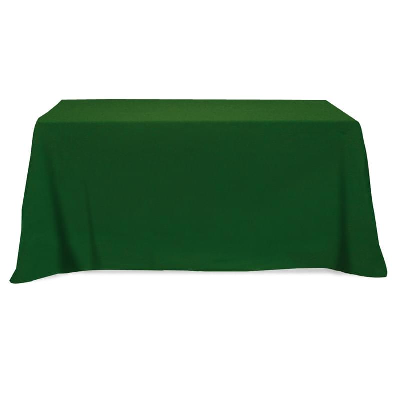 Flat Poly/Cotton 3-sided Table Cover - fits 8' standard table