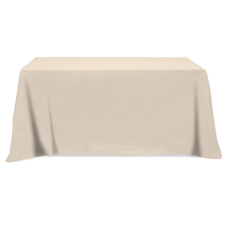 Flat Poly/Cotton 3-sided Table Cover - fits 8' standard table