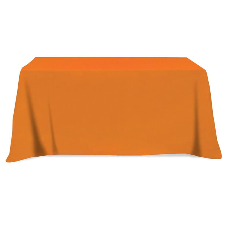 Flat Poly/Cotton 3-sided Table Cover - fits 8' standard table