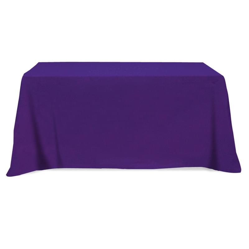 Flat Poly/Cotton 3-sided Table Cover - fits 8' standard table