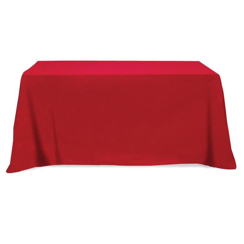 Flat Poly/Cotton 3-sided Table Cover - fits 8' standard table