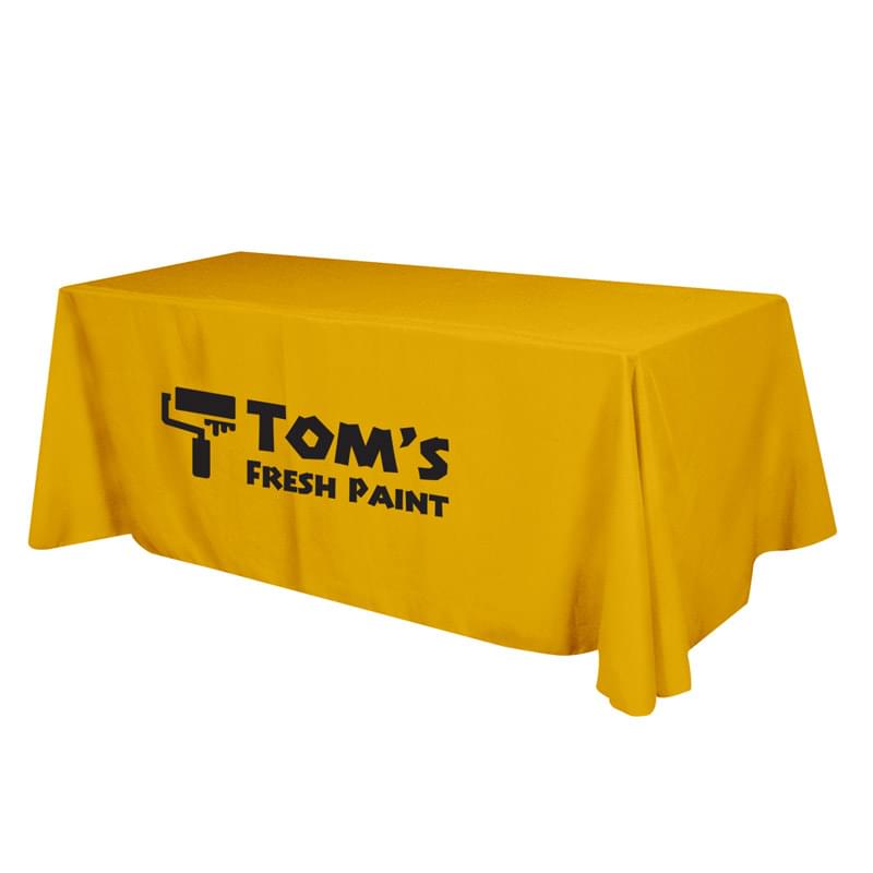 Flat Poly/Cotton 3-sided Table Cover - fits 8' standard table