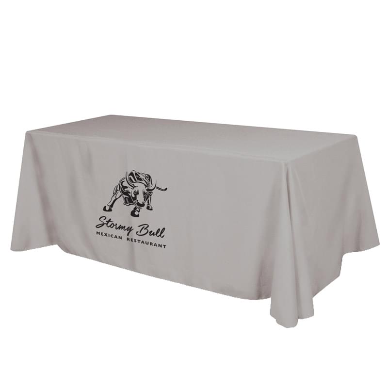 Flat Polyester 3-sided Table Cover - fits 8' standard table