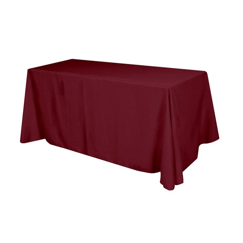 Flat Polyester 3-sided Table Cover - fits 8' standard table