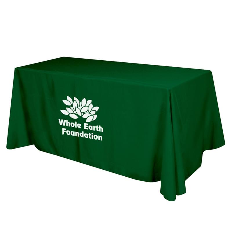 Flat Polyester 4-sided Table Cover - fits 6' standard table