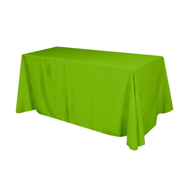 Flat Polyester 4-sided Table Cover - fits 6' standard table