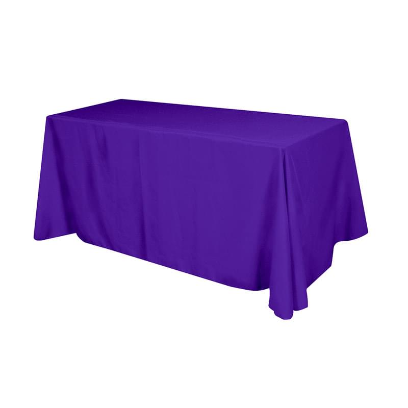 Flat Polyester 4-sided Table Cover - fits 6' standard table