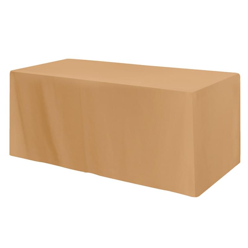 Fitted Poly/Cotton 3-sided Table Cover - fits 8' standard table