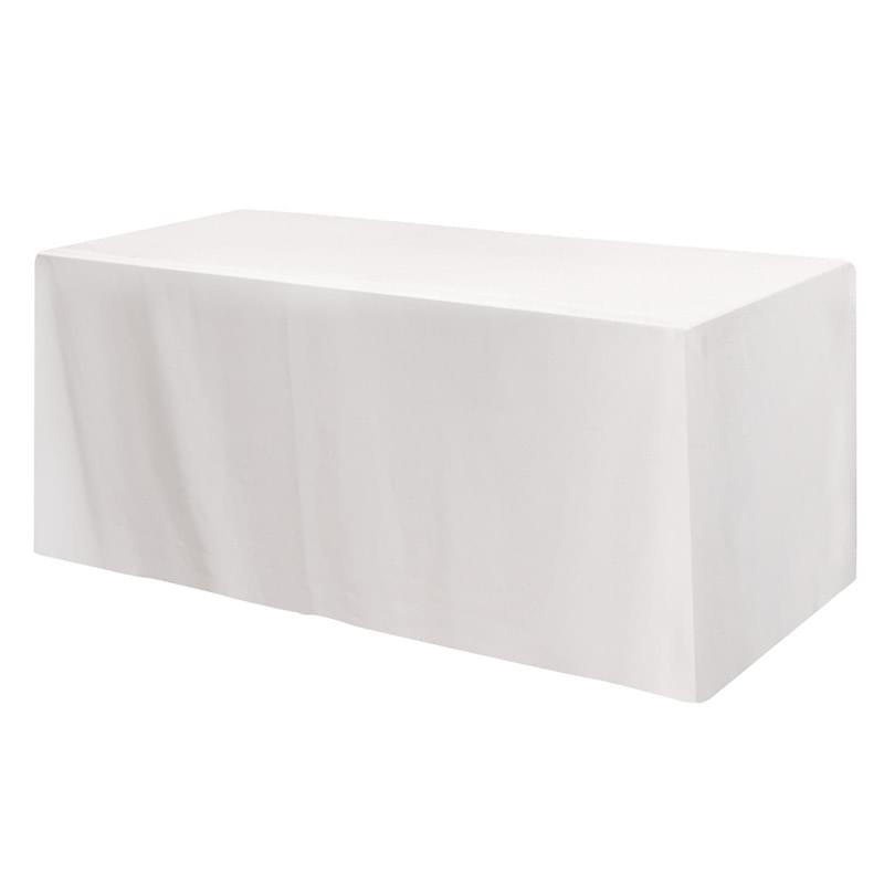 Fitted Poly/Cotton 3-sided Table Cover - fits 8' standard table