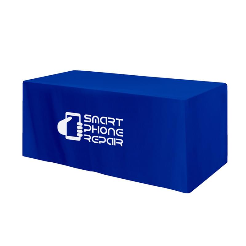 Fitted Poly/Cotton 4-sided Table Cover - fits 6' standard table