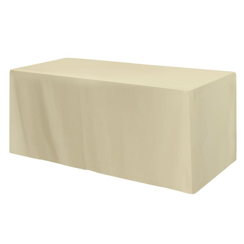 Fitted Poly/Cotton 3-sided Table Cover - fits 8' standard table