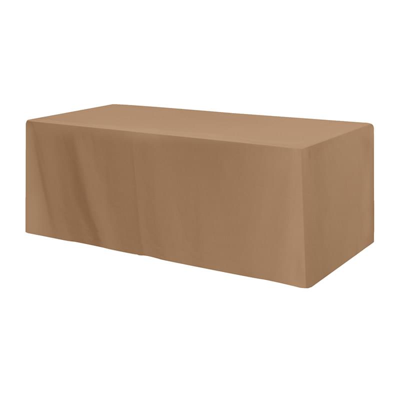 Fitted Poly/Cotton 4-sided Table Cover - fits 8' standard table