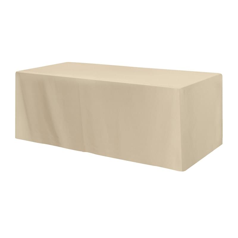 Fitted Poly/Cotton 4-sided Table Cover - fits 8' standard table