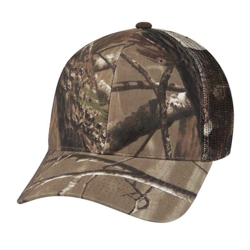 Realtree ™ And Mossy Oak ® Hunter ’s Retreat Mesh Back Camouflage Cap