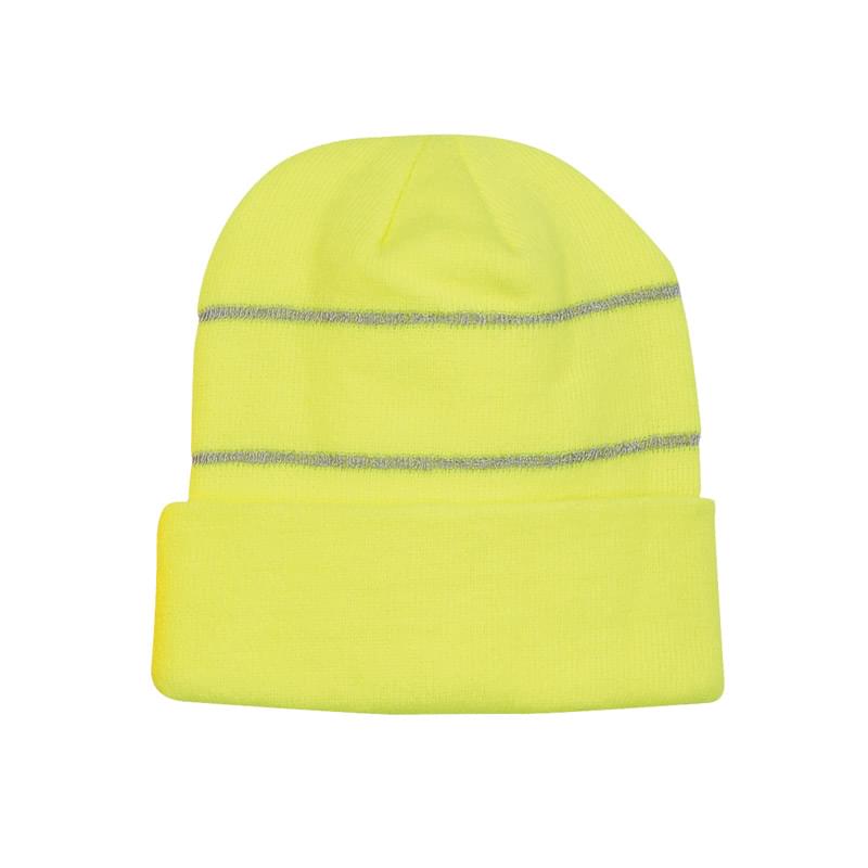 Knit Beanie With Reflective Stripes