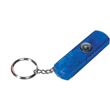 Whistle, Light And Compass Key Chain